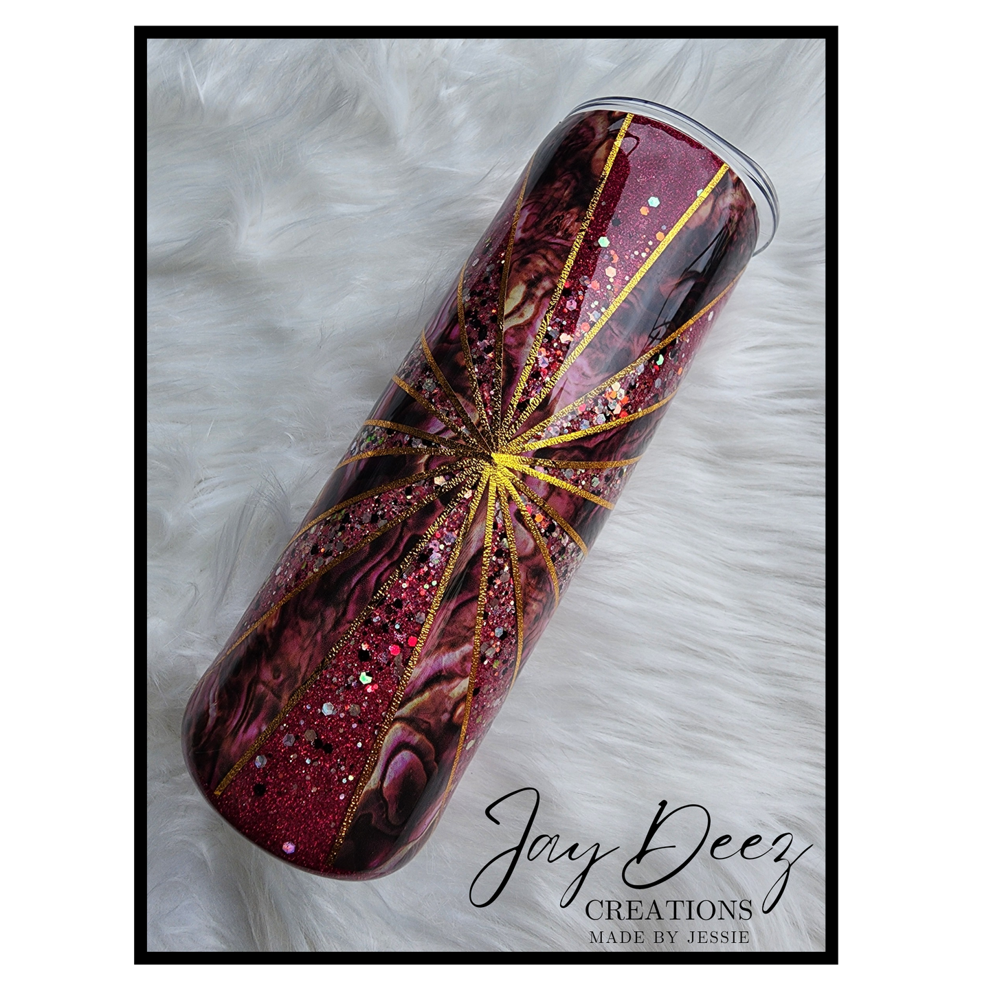 20oz stainless steel tumbler.